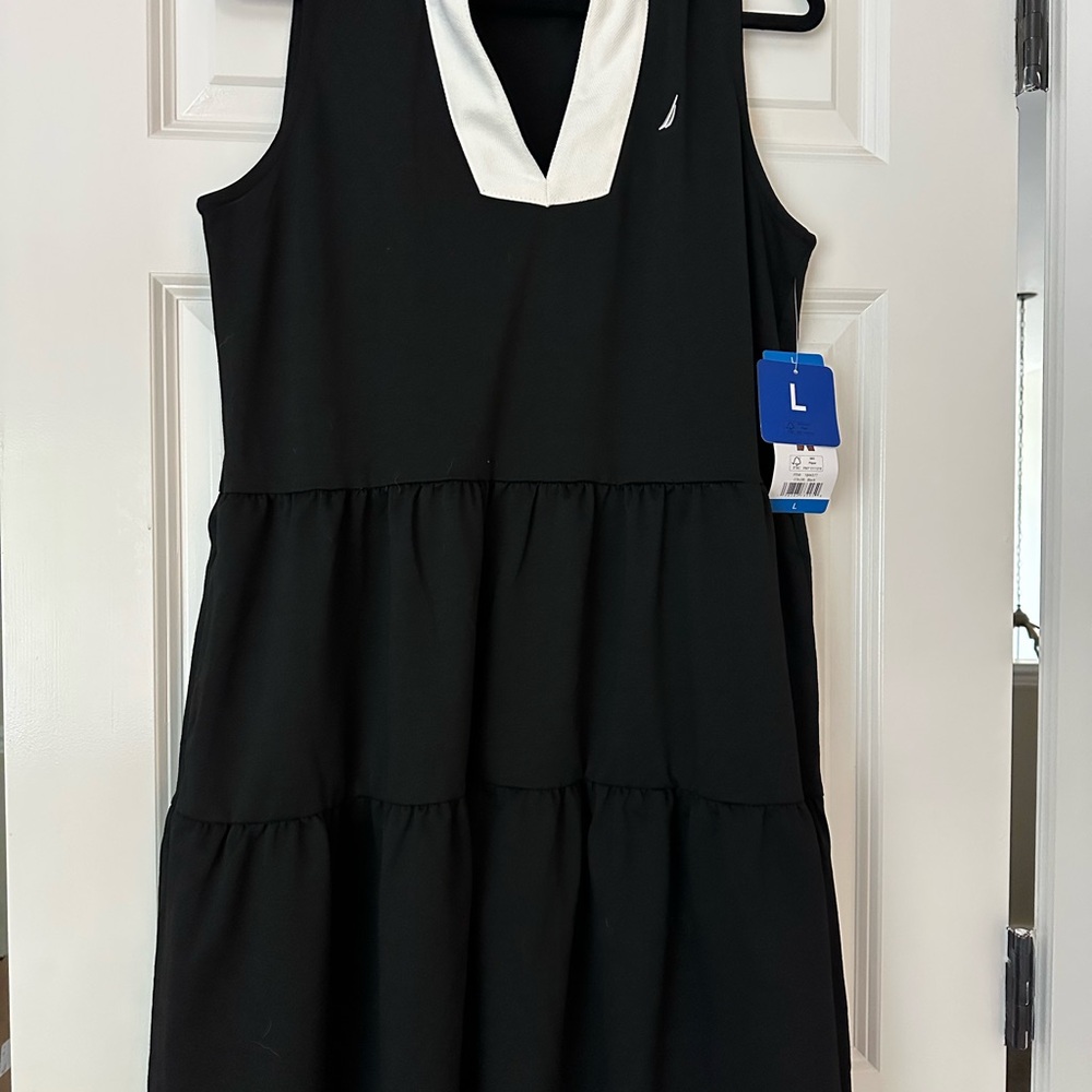 Nautica Black and White Women's Dress